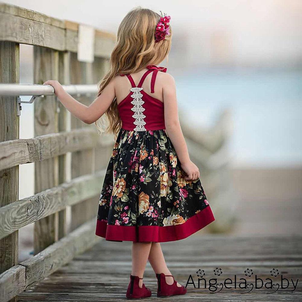 Đầm hoa kiểu công chúa thời trang cho bé gái