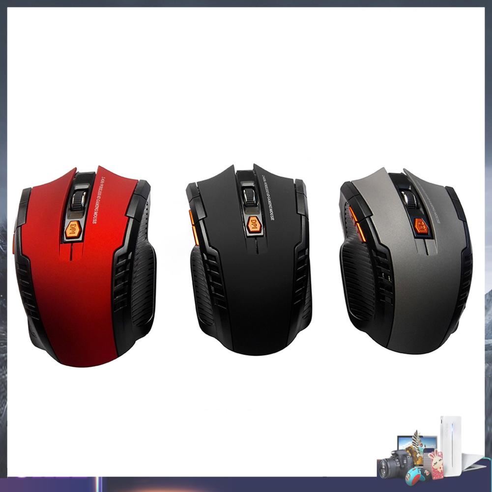 Chuột gaming không dây quang học 2.4GHz 2400DPI 6 nút bấm cho máy tính/ laptop