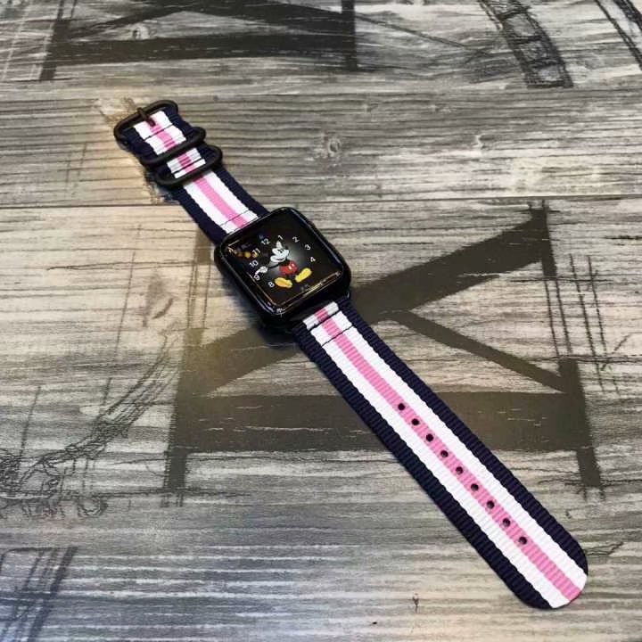 【Apple Watch Strap】Dây đeo nylon chất lượng cao cho đồng hồ thông minh Apple Watch Series 1 2 3 4 5 6 se 38mm 42mm 40mm 44mm