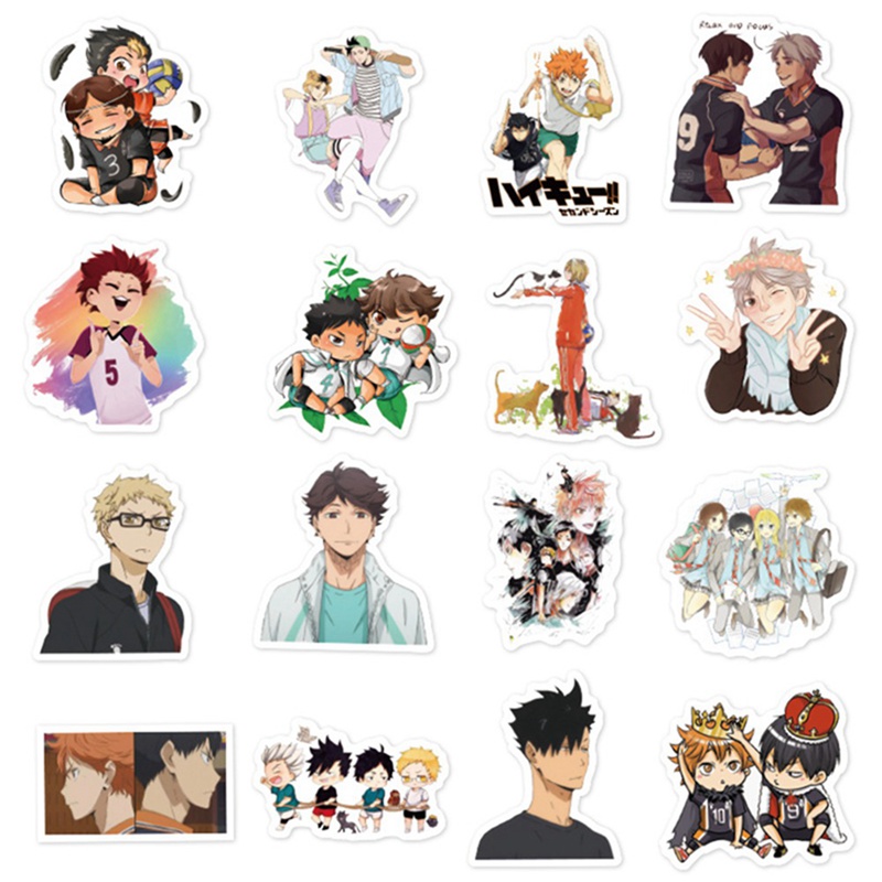 Tmdbyx Bộ 50 Miếng Dán Họa Tiết Anime Haikyuu