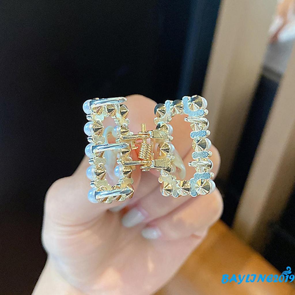 Kẹp tóc kim loại đính ngọc trai nhân tạo xinh xắn cho nữ