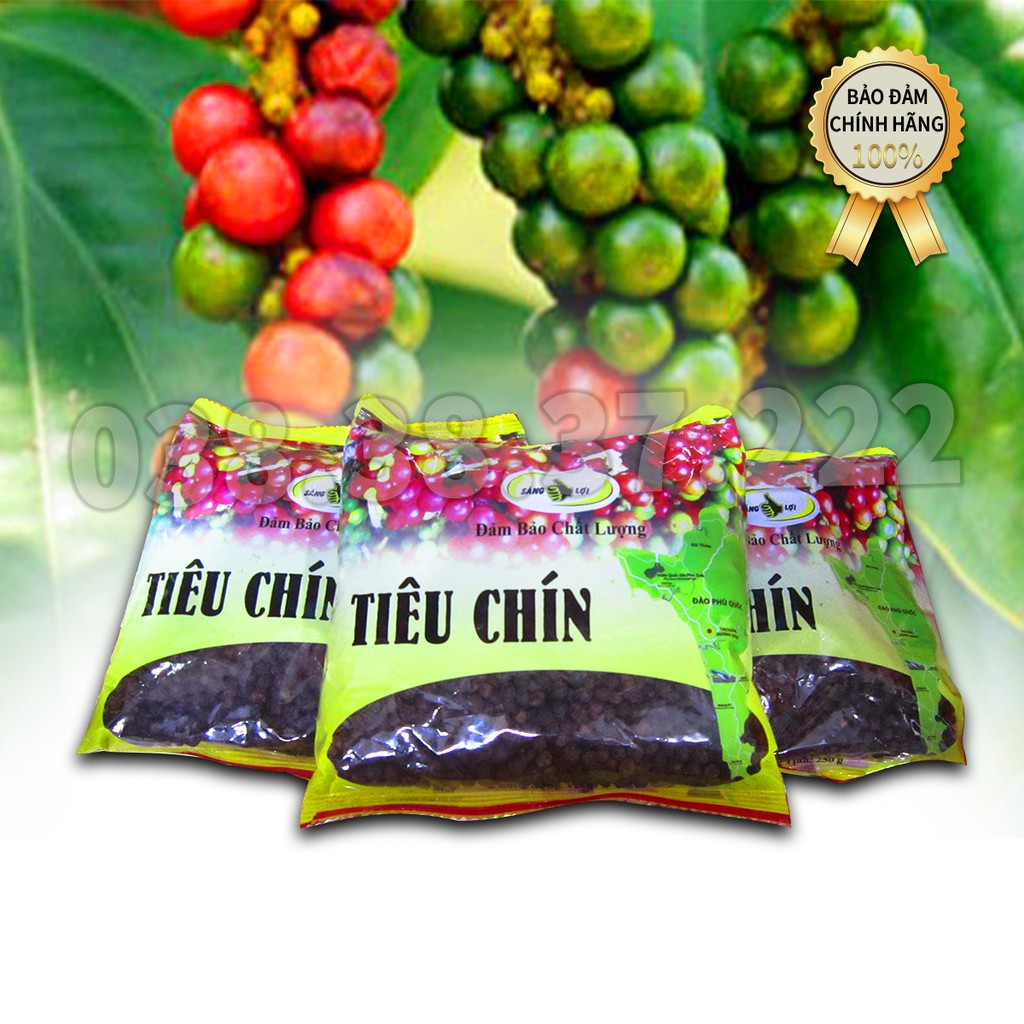 Tiêu đen rang chín Sáng Lợi Phú Quốc gói 250g ( Mua 10 tặng 1 )