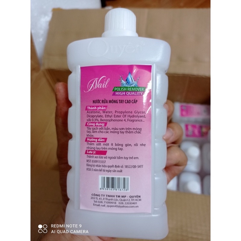 Acetol,axitol, nước rửa móng quyên