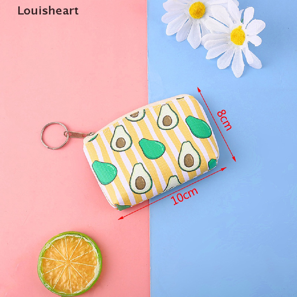 Ví Đựng Tiền Xu Louisheart Hình Trái Bơ Hoạt Hình Đáng Yêu Sáng Tạo