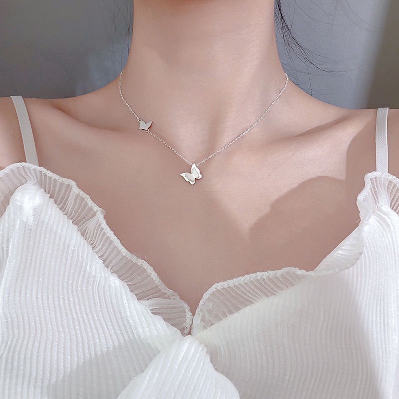 Dây Chuyền Bạc Bướm Uyên Ương - Minh Canh Jewelry