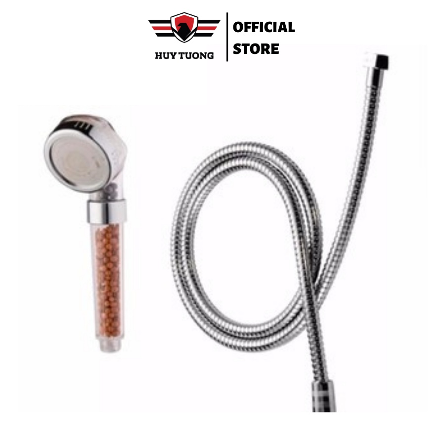 Bộ tay cầm vòi sen tắm tăng áp nano, công nghệ lọc nước qua 4 lõi lọc - HUY TUONG