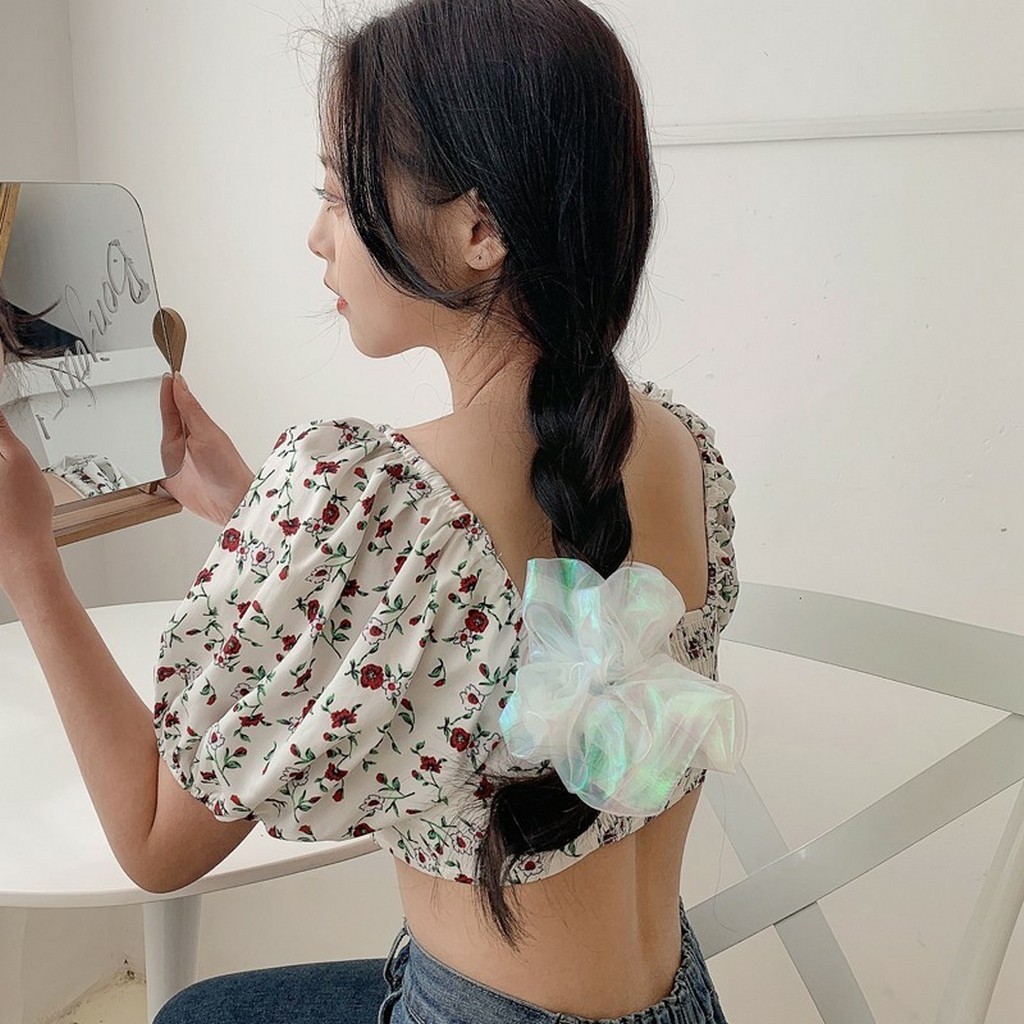 Cột tóc, buộc tóc vải scrunchies siêu hot hit 2020 T024