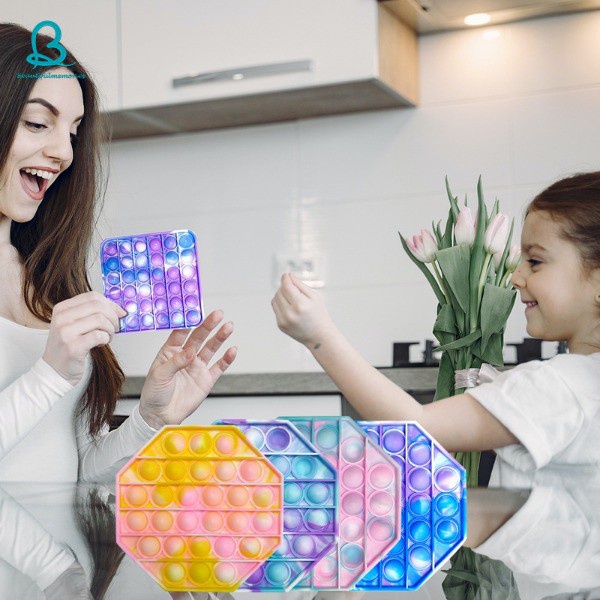 Đồ chơi bấm bong bóng độc đáo sáng tạo đầy màu sắc giảm căng thẳng có thể sử dụng để giáo dục sớm dành cho trẻ em