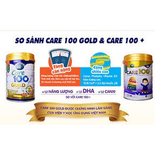 Sữa Care 100 Gold 900g và CARE 100+ 900g (cho trẻ từ 1 – 10 tuổi)👨‍❤️‍💋‍👨Freeship👨‍❤️‍💋‍👨Chính hãng