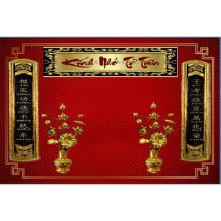 Tranh dán tường 3D Phòng thờ thờ 80cm*1m2