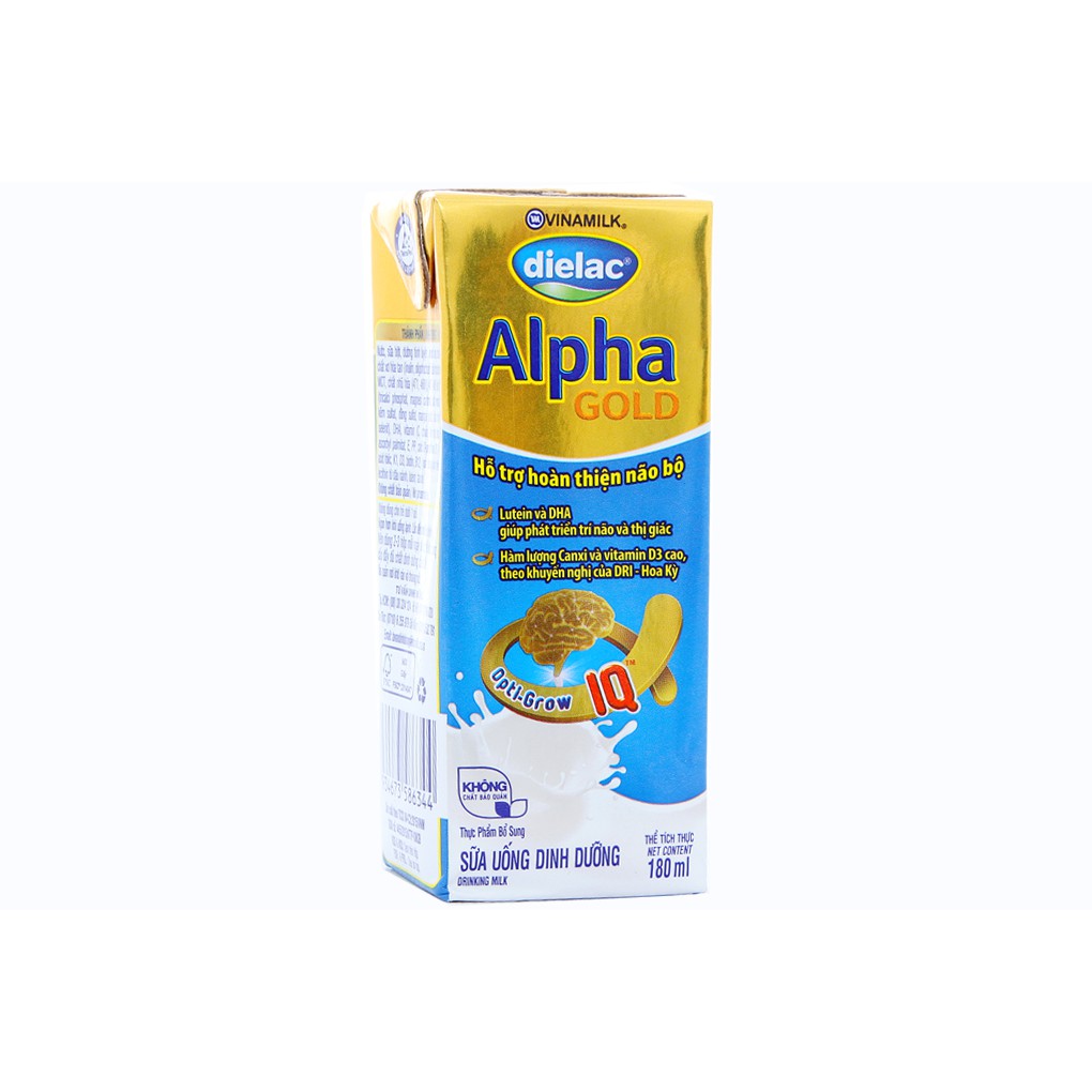 Thùng sữa bột pha sẵn Dielac Alpha Gold 180ml (48 hộp)