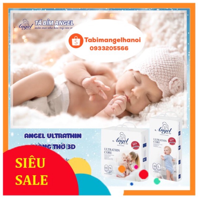 Tã/bỉm dán Angel đủ size S66, M60, L56, XL52