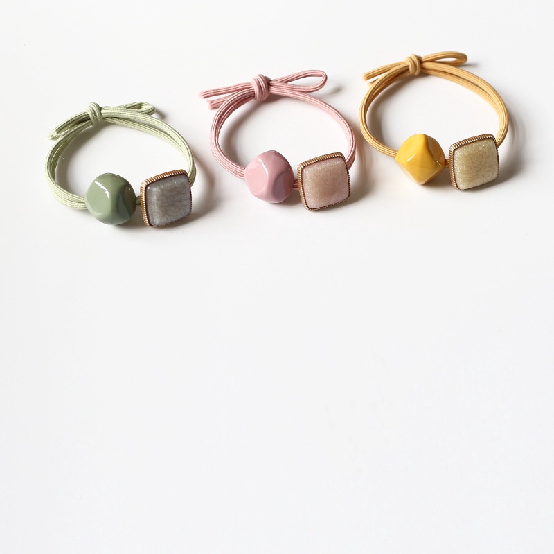 Dây buộc tóc co giãn hình vuông thời trang xinh xắn cho nữ