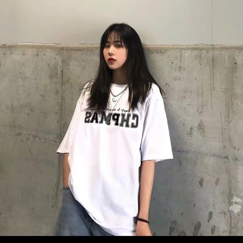 [Hàng Mới Về Áo thun from rộng Tay lỡ CHAMPS Nam nữ Unisex {hình thật}