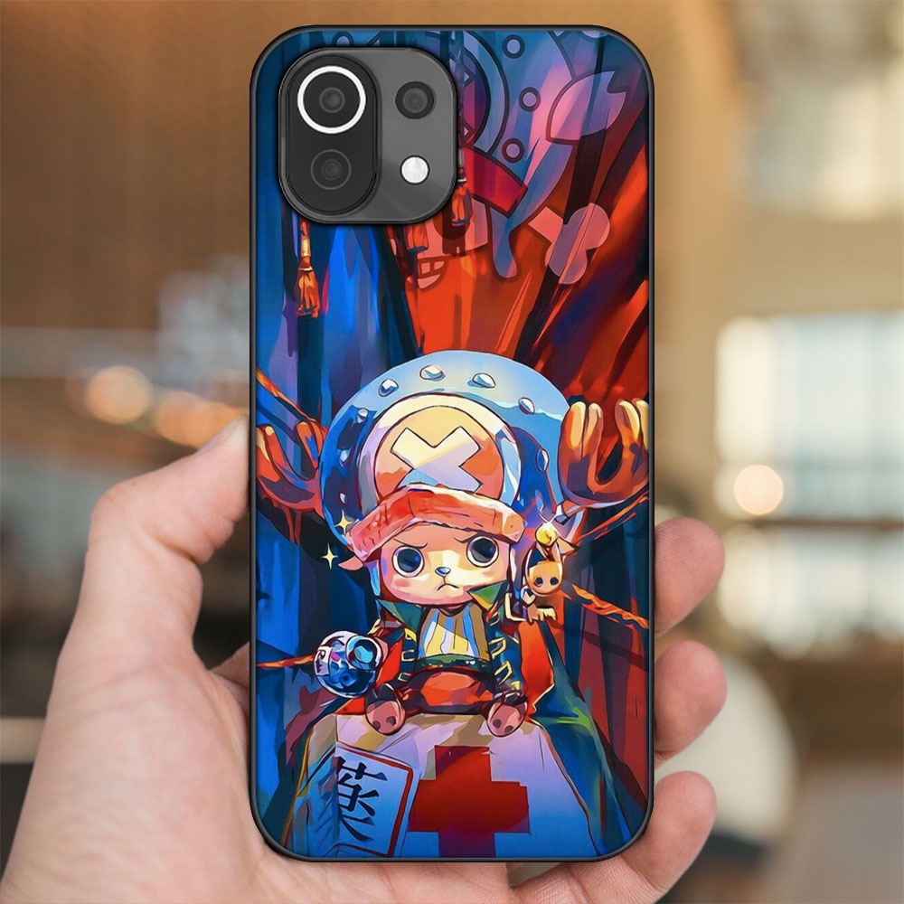 Ốp lưng Xiaomi Mi 11 Lite viền đen in hình Chopper One Piece Đảo Hải Tặc