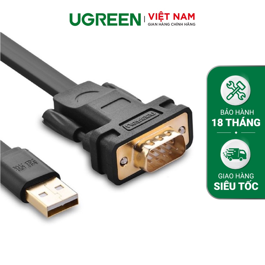 Cáp USB 2.0 sang cáp COM RS232 UGREEN CR107 20218