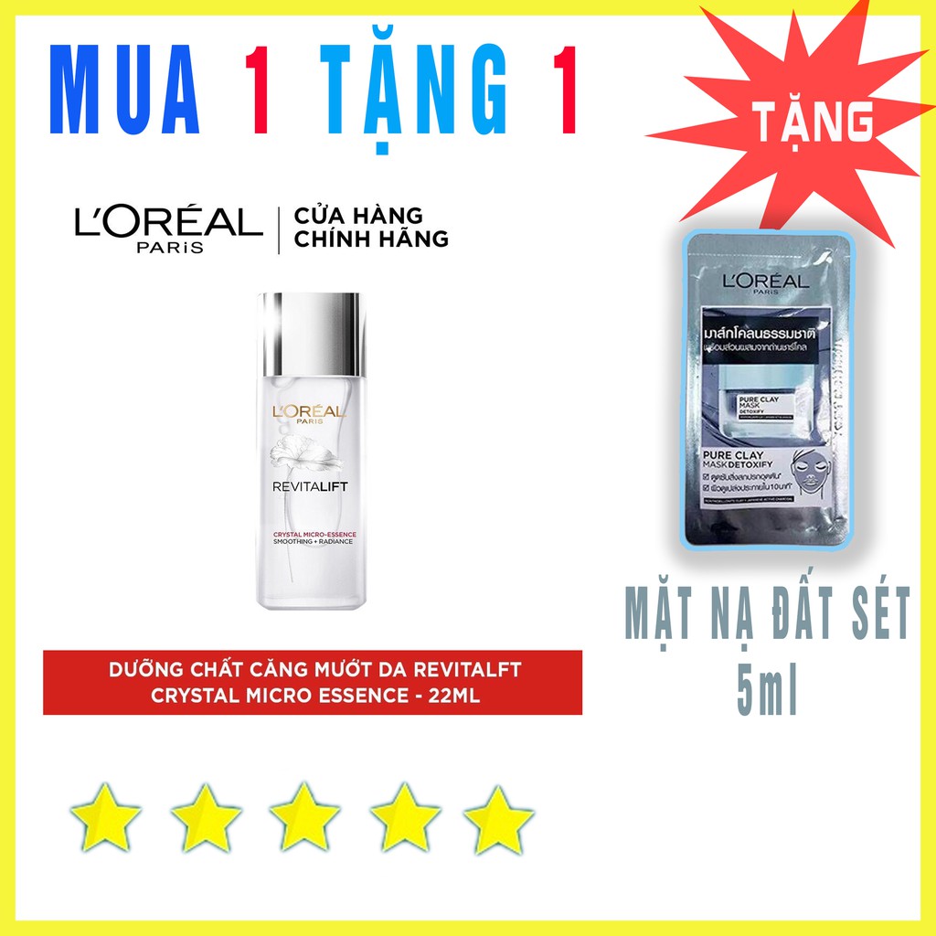 Dưỡng Chất Sáng Mướt Da L'oreal Paris Crystal Micro Essence 22ml