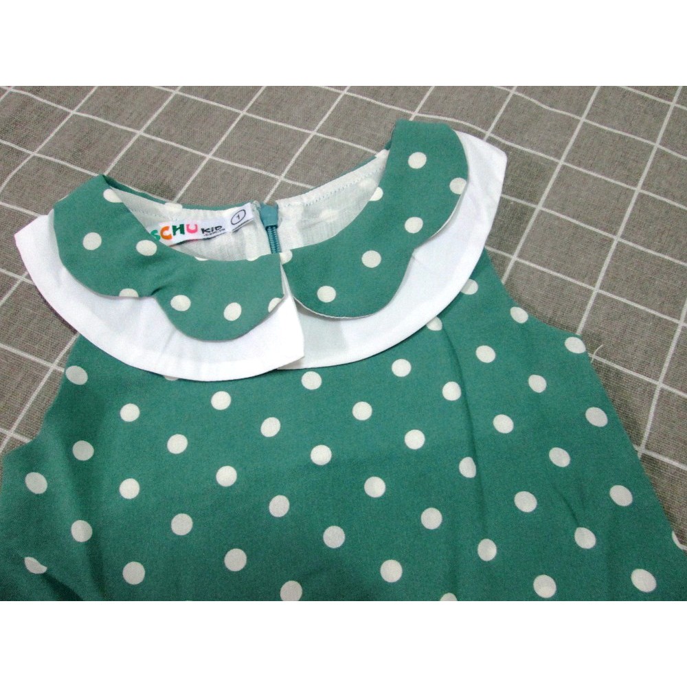 Đầm Bé Gái Đuôi Cá Chấm Bi Cổ Lá Sen Vải Mịn Mát; có lót cotton thân trên -  AD090 - Trang 25 Kids