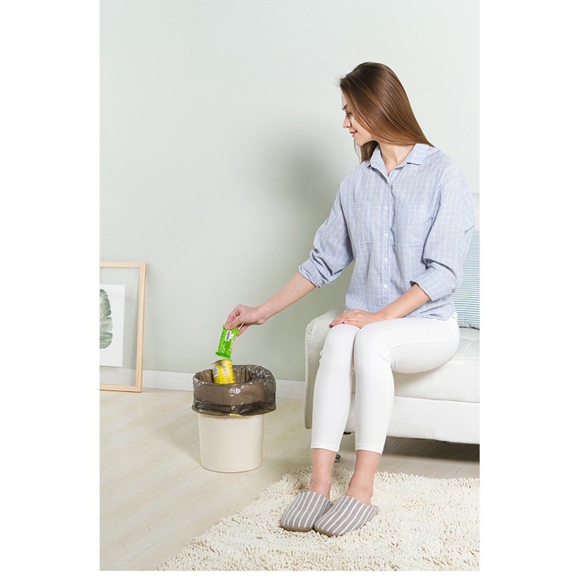 15 Cái / cuộn Dây rút dày cầm tay  Túi đựng rác dây rút