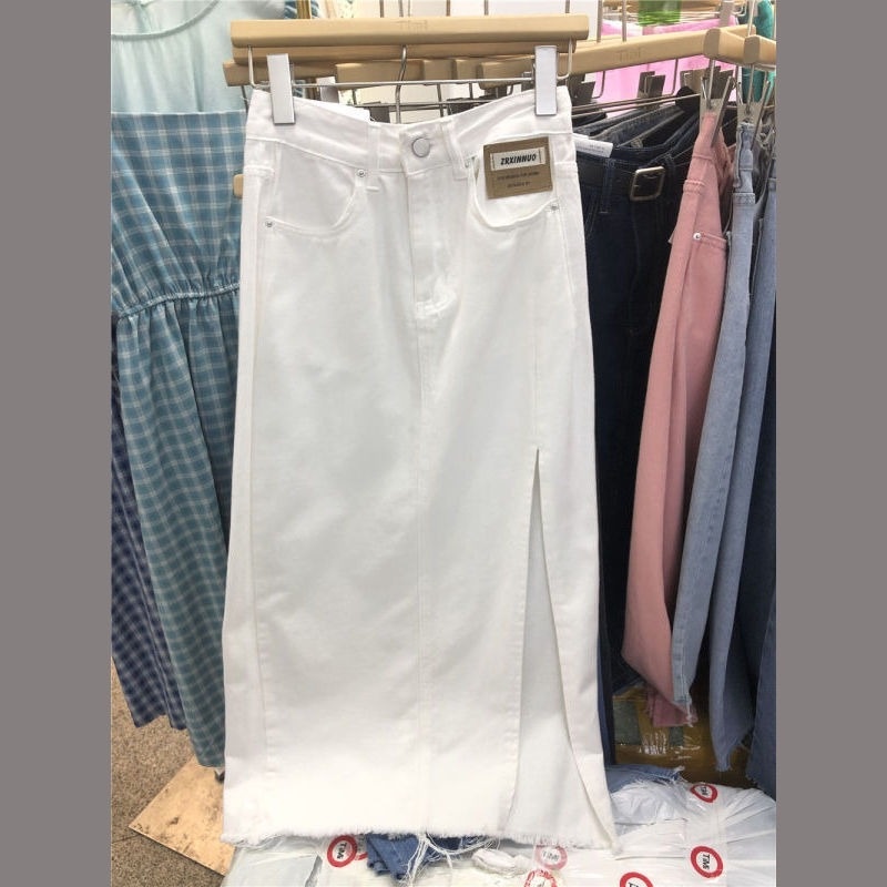 Chân váy jean Dáng Chữ A Lưng Cao Thiết Kế Mới Thời Trang Mùa Hè Cho Nữ