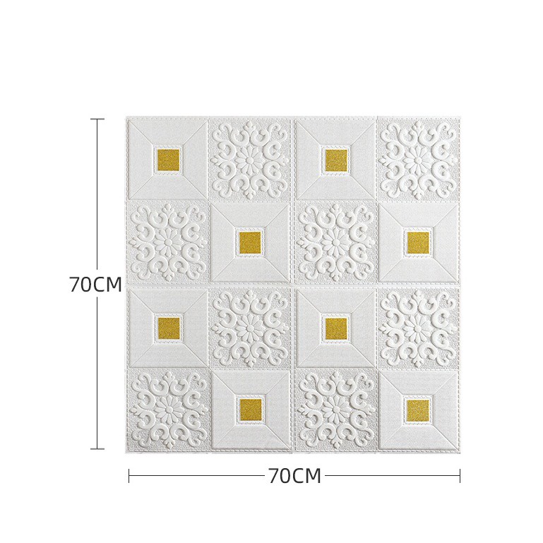 Xốp Dán Tường Hoa Văn Kim Tuyến KT 70x70 | BigBuy360 - bigbuy360.vn