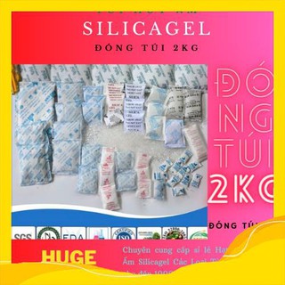 [Silicagel] Đóng túi 2Kg Gói Hút Ẩm loại 1/2/3/5/10/20/50/100g Silica Gel - Hạt chống ẩm mốc, khử mùi