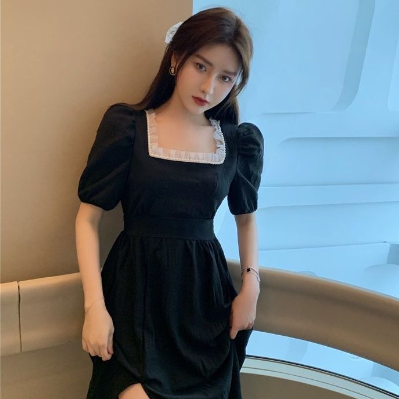 Đầm Ôm Phong Cách Retro Thời Trang Mùa Hè Hàn Quốc