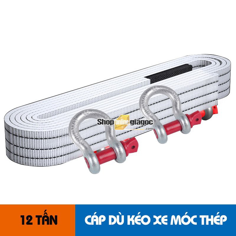 Dây Cáp Dù Chuyên Dụng Cứu Hộ Ô Tô Móc Chữ U 5 Mét
