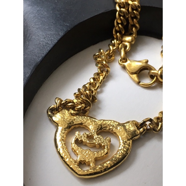 Dây chuyền MCM vintage-mặt logo trái tim