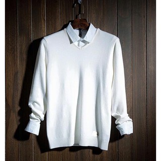 [ Free Ship 99K ] Áo len nam cổ tim . Chất mềm mịn ko bai xù
