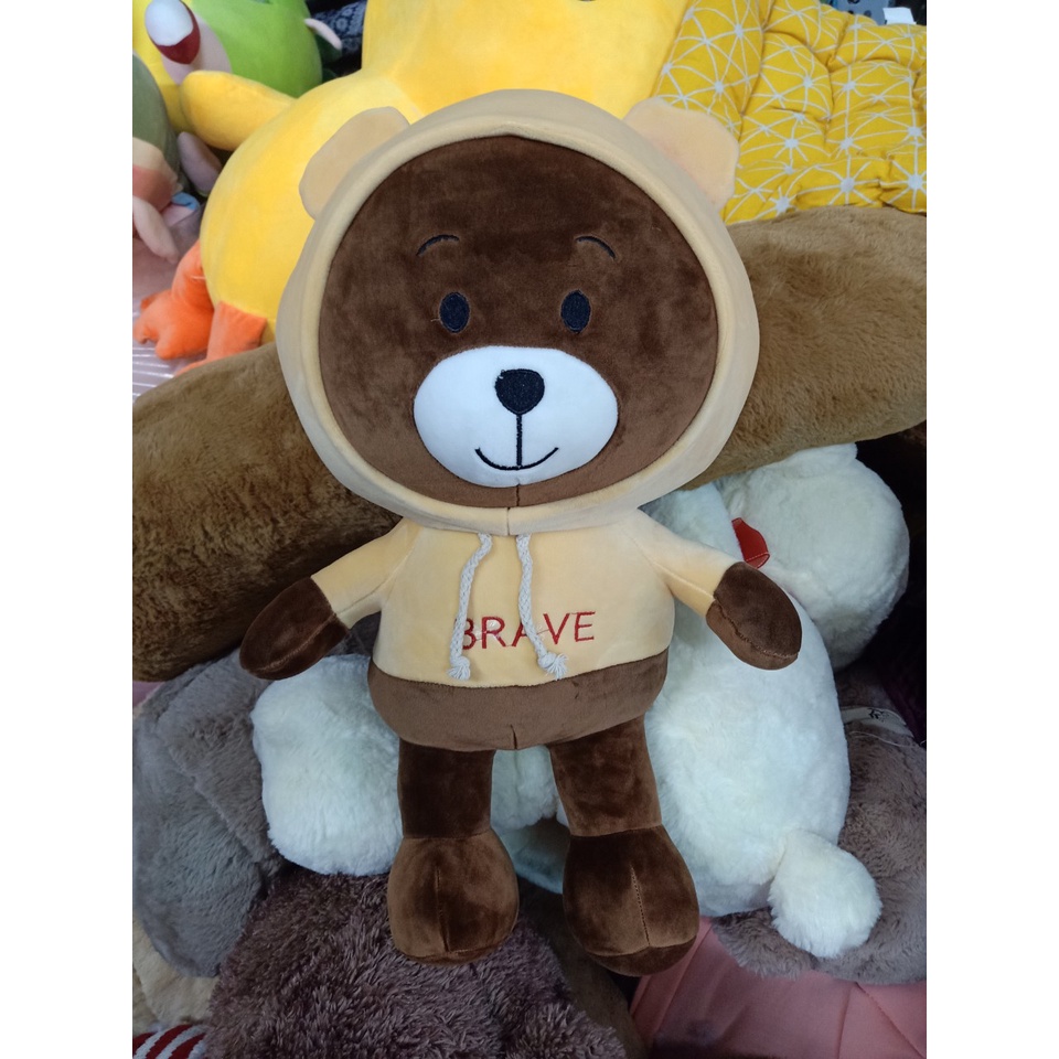 Thú bông gấu bông trái tim line brown & cony