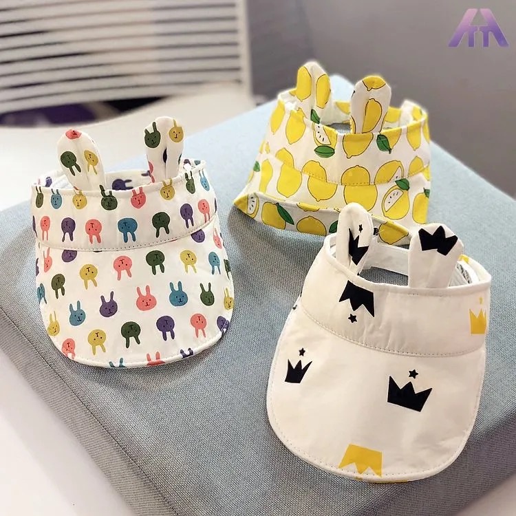 Nón Lưỡi Trai Nửa Đầu In Họa Tiết Hoạt Hình Dễ Thương Thời Trang Mùa Hè Cho Bé 1-2 Tuổi