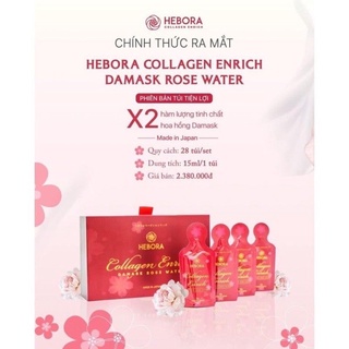 Nước uống Hebora Collagen Enrich Damask Rose Water Nhật Bản