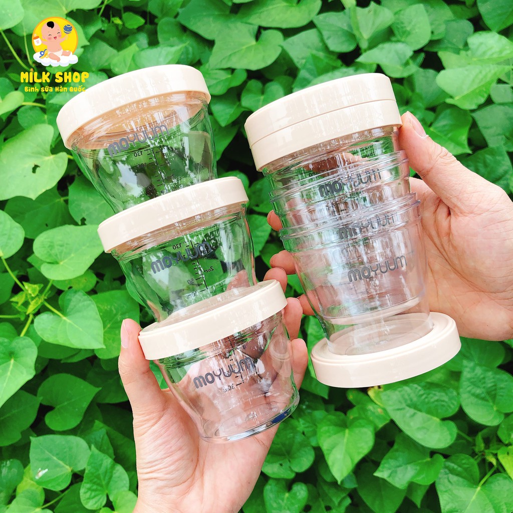 Cốc trữ sữa Moyuum Hàn Quốc chính hãng 130ml/180ml/240ml