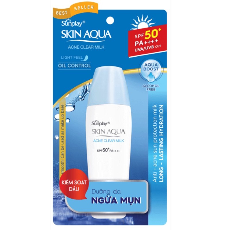Sữa Chống Nắng Dưỡng Da Ngừa Mụn Sunplay Skin Aqua Acne Clear SPF 50+ PA++++ 25g
