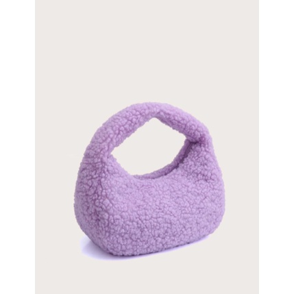 Túi cầm tay/đeo vai vải bông xù mùa đông