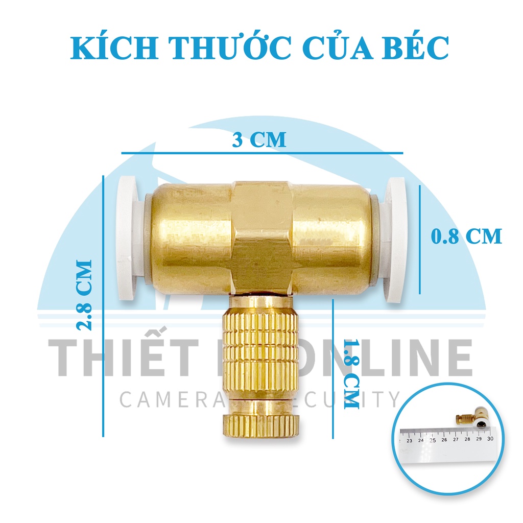 COMBO 20 Béc phun sương bằng đồng cao cấp siêu mịn,điều hoà không khí,làm mát quán ăn,quán cafe,tưới cây