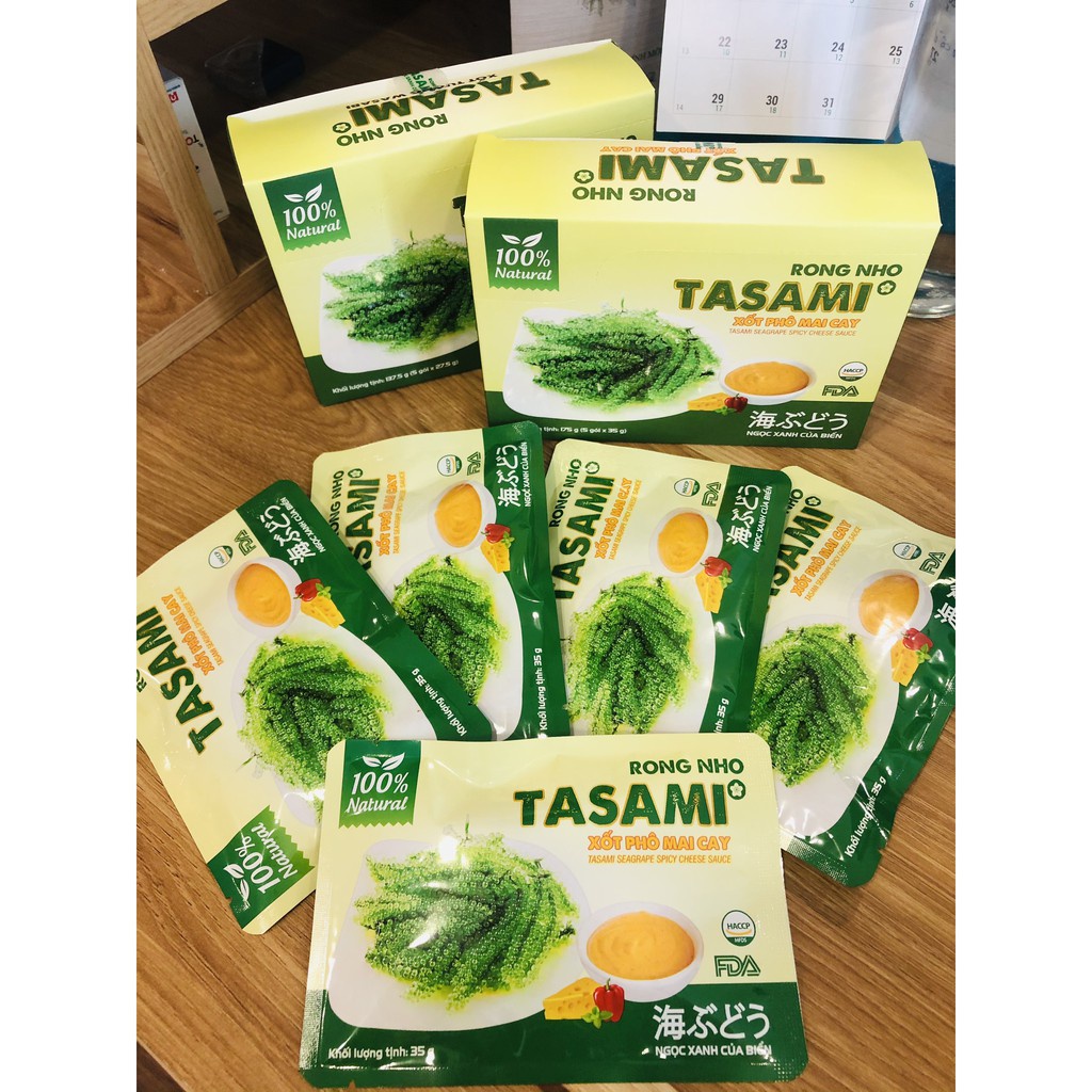 Hộp 5 Gói Rong Nho Tách Nước Tasami Công Nghệ Tách Nước Tiêu Chuẩn Nhật Bản