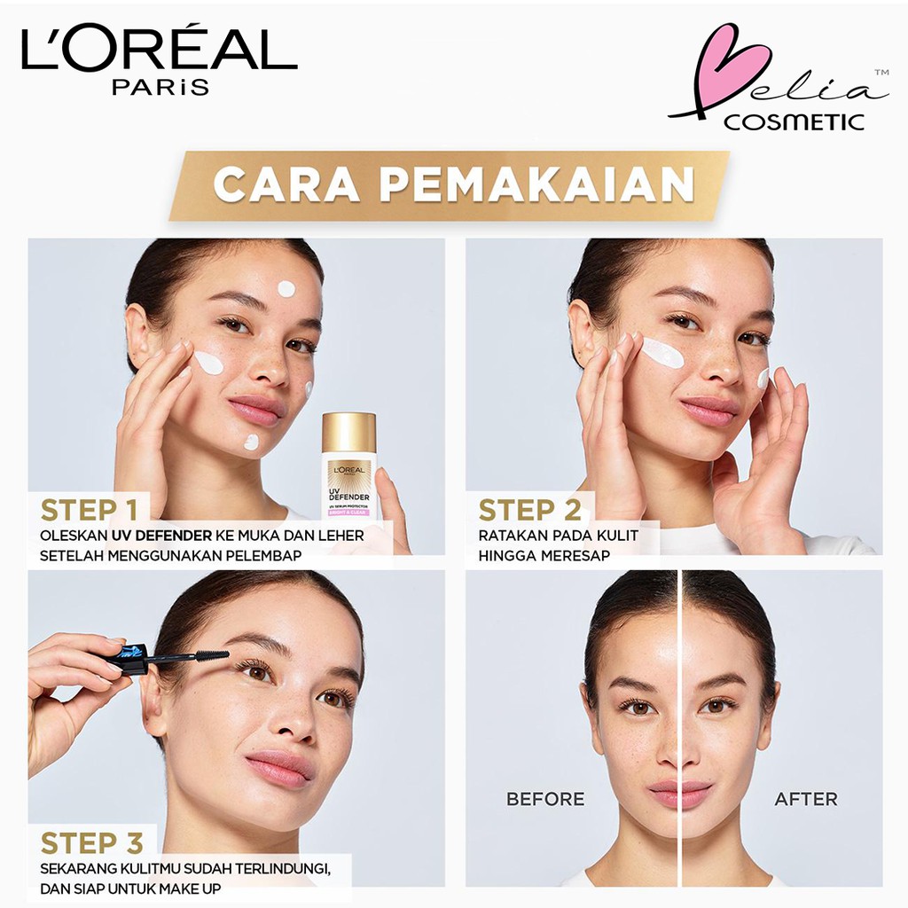 LOREAL L'OREAL (Hàng Mới Về) Serum Chống Nắng Belia L 'Oreal Uv 50ml Spf 50 + Pa + + + Dài Uva