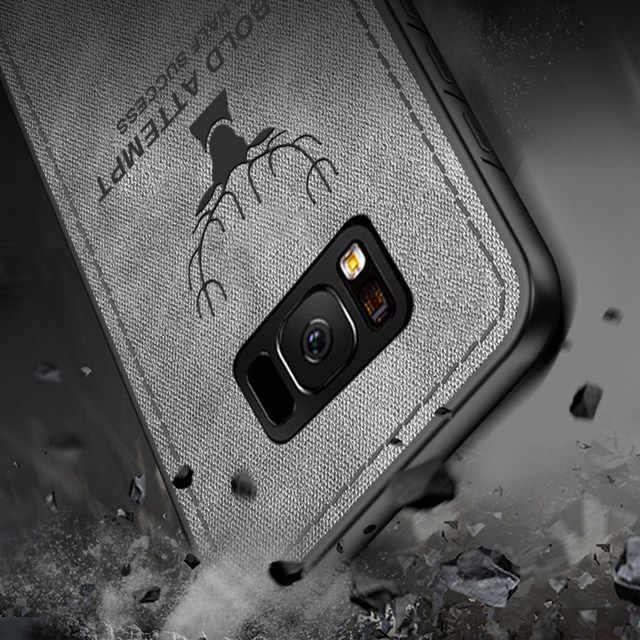 Ốp lưng Samsung S8 Plus / S20 Pus / S20 Ultra chống sốc vải đầu hươu cao cấp