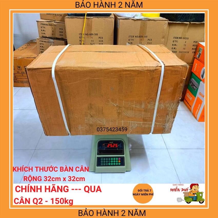 cân đồng hồ tính tiền QUA - Q2 - (150kg) hàng chính hãng bảo hành 24 tháng