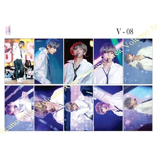 [BTS] Set Sticker V Taehyung - 9 mẫu (có nhiều mẫu hình dán Kpop)