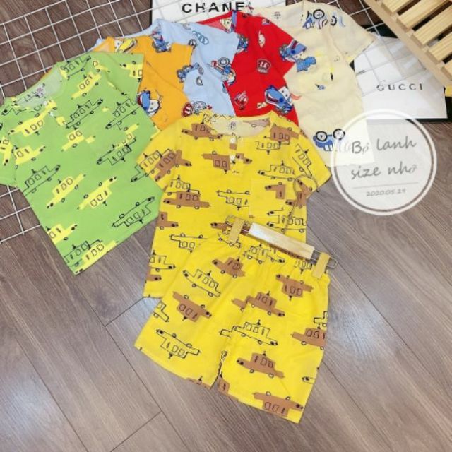 COMBO 3 BỘ- Đồ bộ lanh lụa cho bé trai