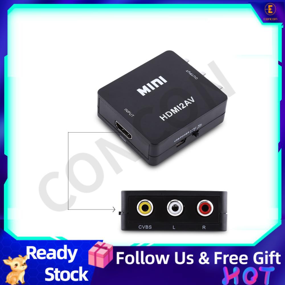 Bộ Chuyển Đổi Âm Thanh 1080p Mini Hdmi 2av Sang Rca Av