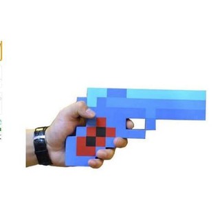 Đồ chơi Súng lục Minecraft Xanh-Xám