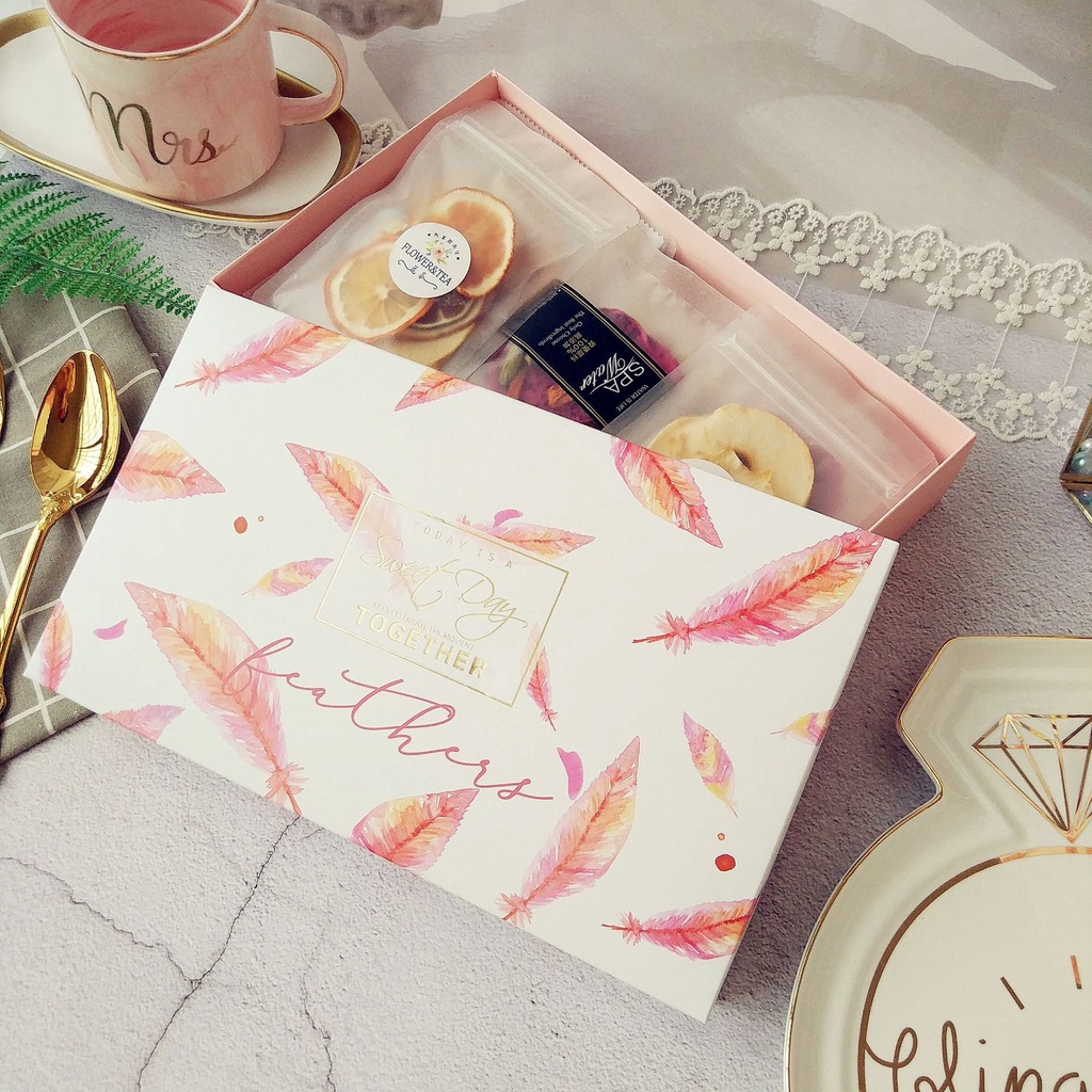 XÉ LẺ Túi giấy +Hộp quà Làm quà tặng hoạ tiết cẩm thạch, phong cách châu Âu Q676 | BigBuy360 - bigbuy360.vn