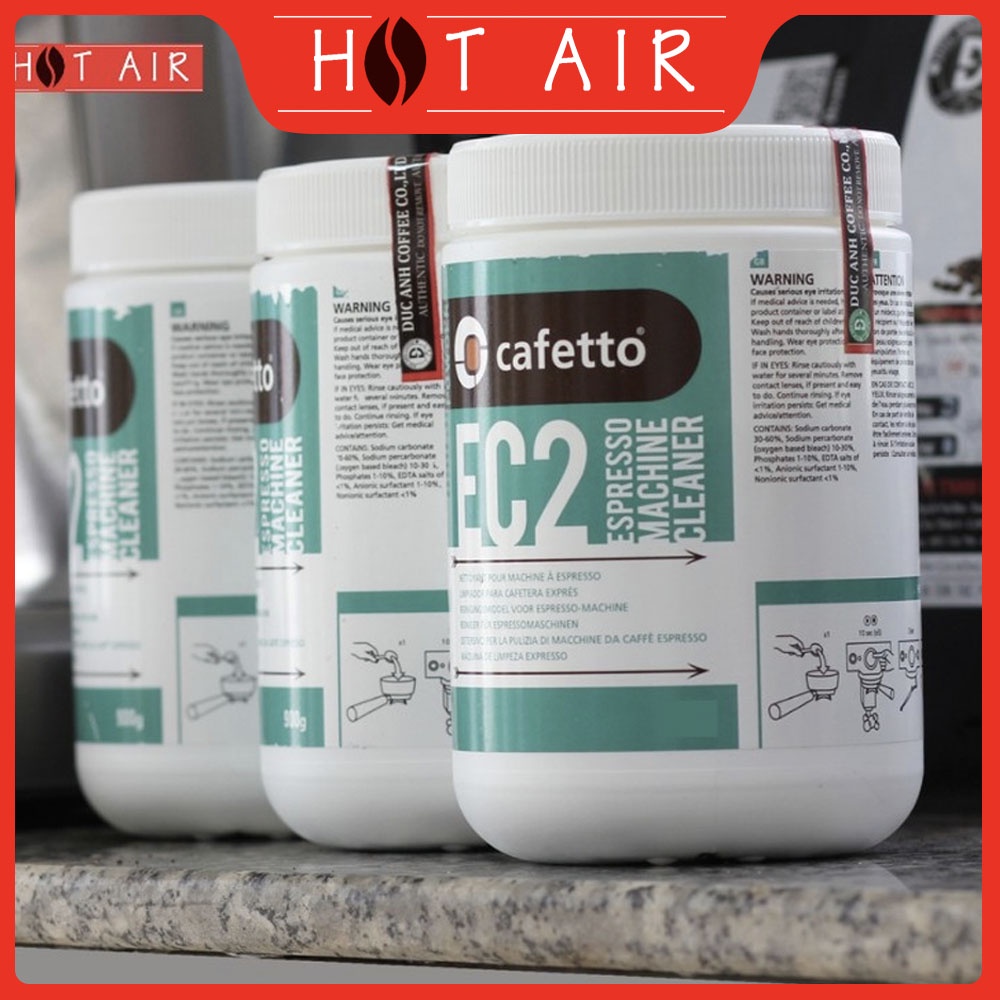 Bột vệ sinh máy pha cafe Caffeto - Hot Air