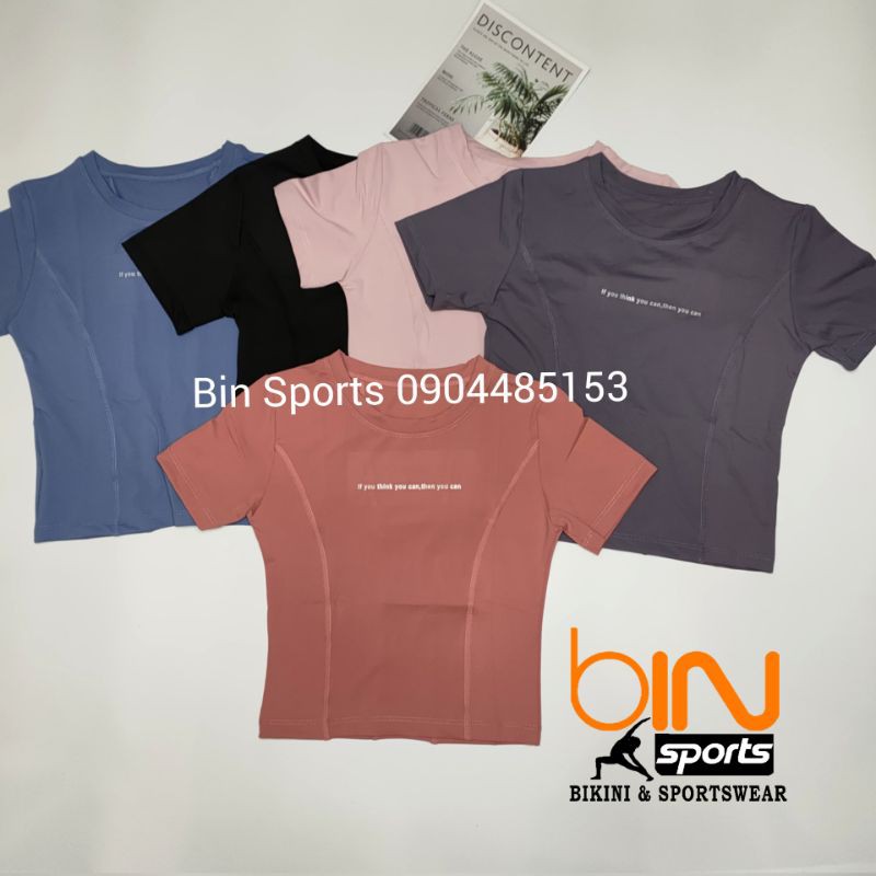 Aó Crop Tập Gym Yoga Nữ Bin Sports A085