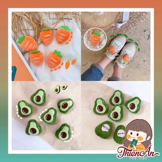 Pin cài áo, túi tote, balo hình trái bơ, cà rốt