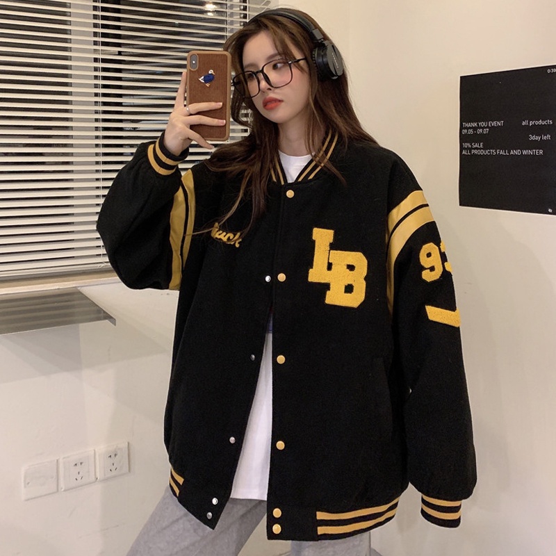 Áo khoác bóng chày Hàn Quốc dễ phối đồ
 | BigBuy360 - bigbuy360.vn